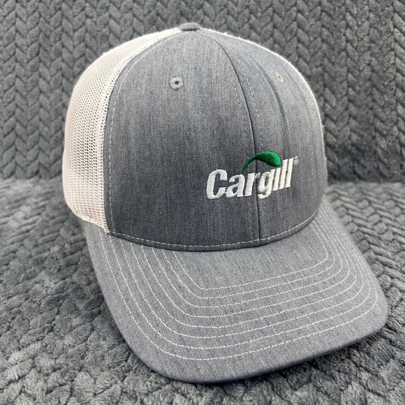 Cargill Logo Mens Grey Richardson Trucker Hat Mesh Snapback Cap Style 112 OSFA